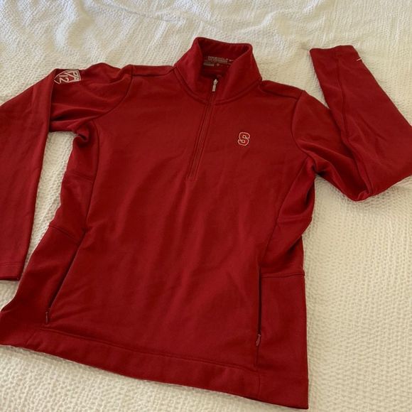 Nike Golf Therma-fit Cardinal Red Stanford 1/2 Zip Pullover in Medium - Picture 1 of 10